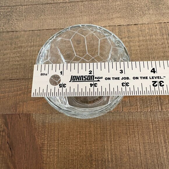 Crown Royal Whiskey Glass Embossed Diamond Low Ball Barware Set of 2 Glasses - Picture 8 of 9